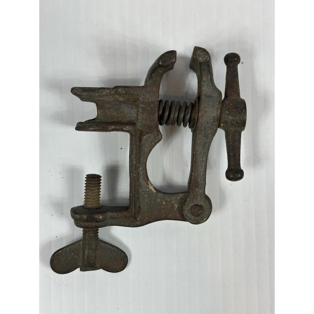 Antique Small Cast Iron Jewelers Gunmakers Watchmaker Bench Clamp Anvil Vise